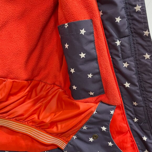 Girls Boden Coat Kids Size 6-7 Purple with Stars & Matching Gloves - Picture 8 of 16